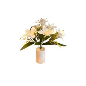 Lilyum Dekoratif Led Işıklı Lamba 27 cm x 8 cm