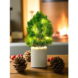 Çam Ağacı Yılbaşı Ağacı Tasarımlı Gece Lambası 27 cm x 7,5 cm