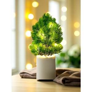 Çam Ağacı Yılbaşı Ağacı Tasarımlı Gece Lambası 27 cm x 7,5 cm