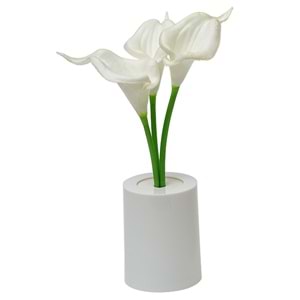 Zambak Tasarımlı Dekoratif Led Işıklı Lamba 27,5 cm x 7,5 cm