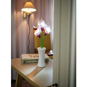 Zambak Tasarımlı Dekoratif Led Işıklı Lamba 27,5 cm x 7,5 cm