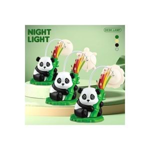 Panda LED Gece Lambası – 27 cm Yatak Odası Abajur ve Kalemlik