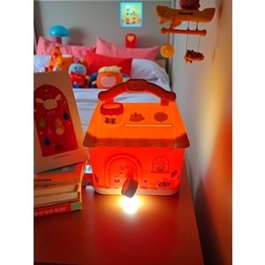 Masal Evi Işıklı Kumbara – Sevimli Çocuk Odası Gece Lambası ve Tasarruf Kutusu 20 cm x 15.5 cm