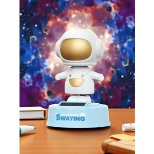Solar Enerjili Dans Eden Astronot Figürü – Araba ve Masa Dekoru (12.5 cm)