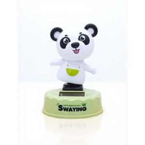 Panda Figürlü Solar Enerjili Sallanan Biblo - Araba ve Masa Dekoru (12.5 cm)