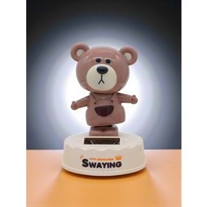 Kapibara ( Capybara )Figürlü Solar Enerjili Sallanan Biblo - Araba ve Masa Dekoru (12.5 cm)