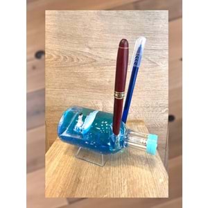 Işıklı Deniz Temalı Gemi Sulu Kalemlik – LED'li Masa Dekoru (14.5 cm)