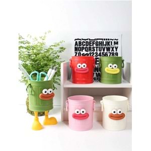 Kendin Yap (DIY) Sevimli Bacaklı Kova Kalemlik - 6 Parça / 6 Renk Seçeneği (Yükseklik 15,5 cm)