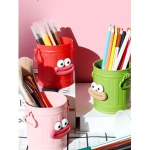 Kendin Yap (DIY) Sevimli Bacaklı Kova Kalemlik - 6 Parça / 6 Renk Seçeneği (Yükseklik 15,5 cm)