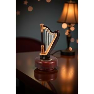 Klasik Arp Tasarımlı Müzik Kutusu – Zarafet ve Melodinin Buluştuğu Dekoratif Hediye