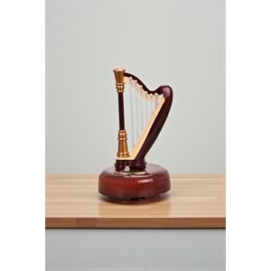 Klasik Arp Tasarımlı Müzik Kutusu – Zarafet ve Melodinin Buluştuğu Dekoratif Hediye