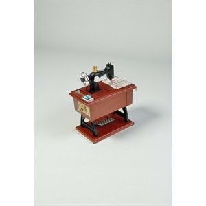 Dikiş Makinası Şeklinde Dekoratif Müzik Kutusu – Retro Tasarım (20x15x9,5 cm)