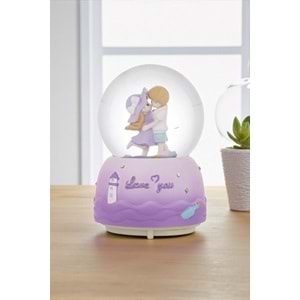 Aşıklar Işıklı & Müzikli Kar Küresi – Otomatik Kar Püskürtmeli Büyük Boy