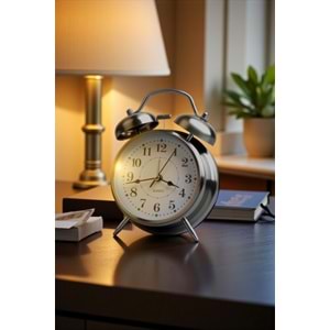 Büyük Boy Metal Çalar Saat | Şık ve Dekoratif Masa Saati