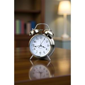 Büyük Boy Metal Çalar Saat | Şık ve Dekoratif Masa Saati