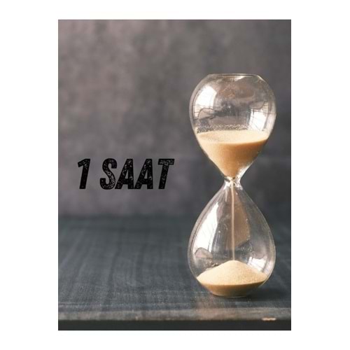 1 Saatlik Cam Malzeme Kum Saati Şık Dekoratif Hediyelik