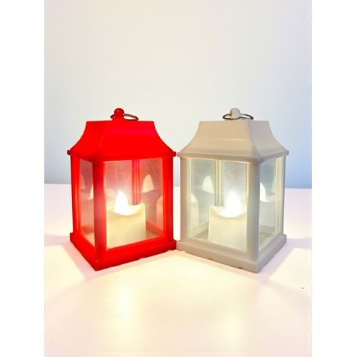 Fener Şeklinde Asılabilir Dumansız Dekoratif Mum 6 cm x 11 cm