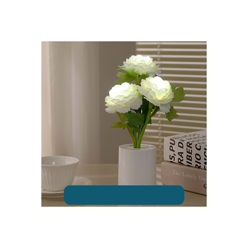 Gül Gece Lambası Yaratıcı Dekorasyon Çiçek Yatak Odası Dekorasyon LED Çiçek Buketi 27 cm X 7,5 cm
