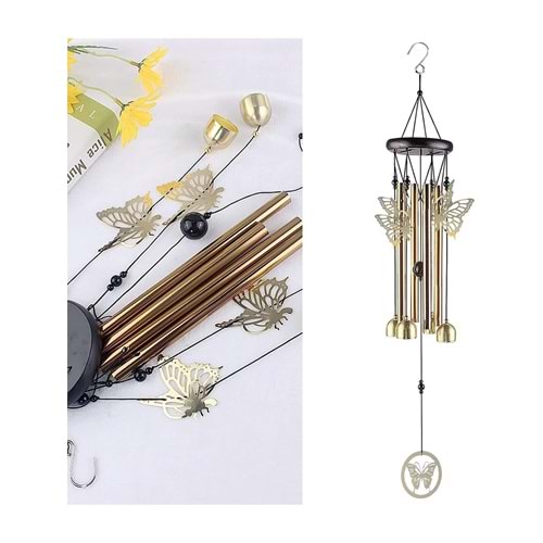 Büyüleyici Kelebek Tasarımlı Feng Shui Rüzgar Çanı – Huzur ve Dönüşümün Sesi