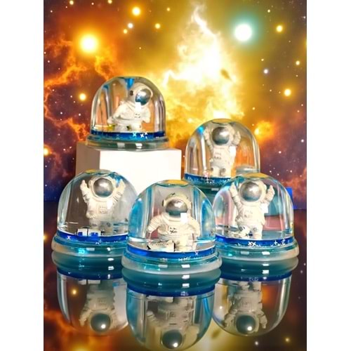Uzay Temalı Astronot Sulu Kalemlik – Masaüstü Dekoru (8 cm)