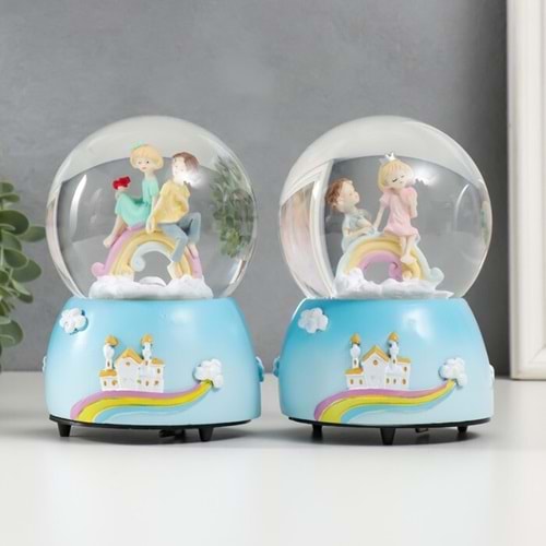 Sevgiliye Masalsı Hediye – Işıklı ve Müzikli Romantik Kar Küresi