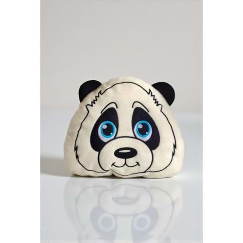 Panda Peluş Yastık Oyuncak 25 cm – Polar Kumaş, Elyaf Dolgulu, Sevimli Peluş