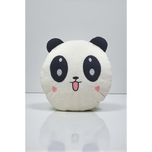 Peluş Panda Tasarımlı Yastık 30 cm – Yumuşak Elyaf Dolgulu Polar Kumaş