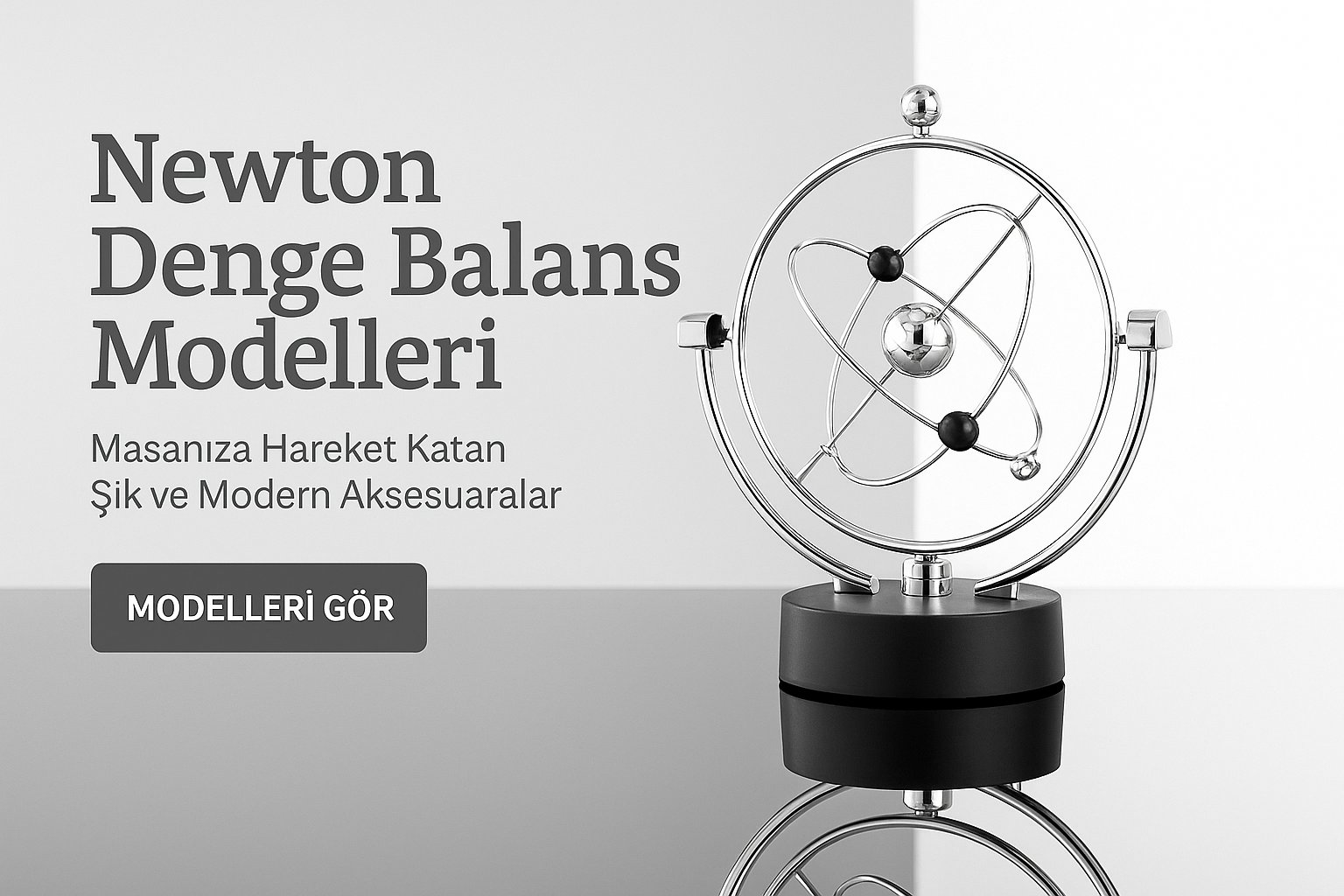 Kinetik Newton Denge ve Balans Ürünleri – Modern Dekoratif Masaüstü Aksesuarları