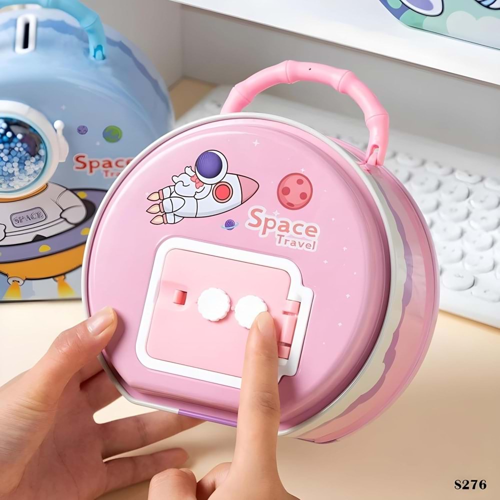 Uzay Astronot Tasarımlı Metal Kumbara 15 cm