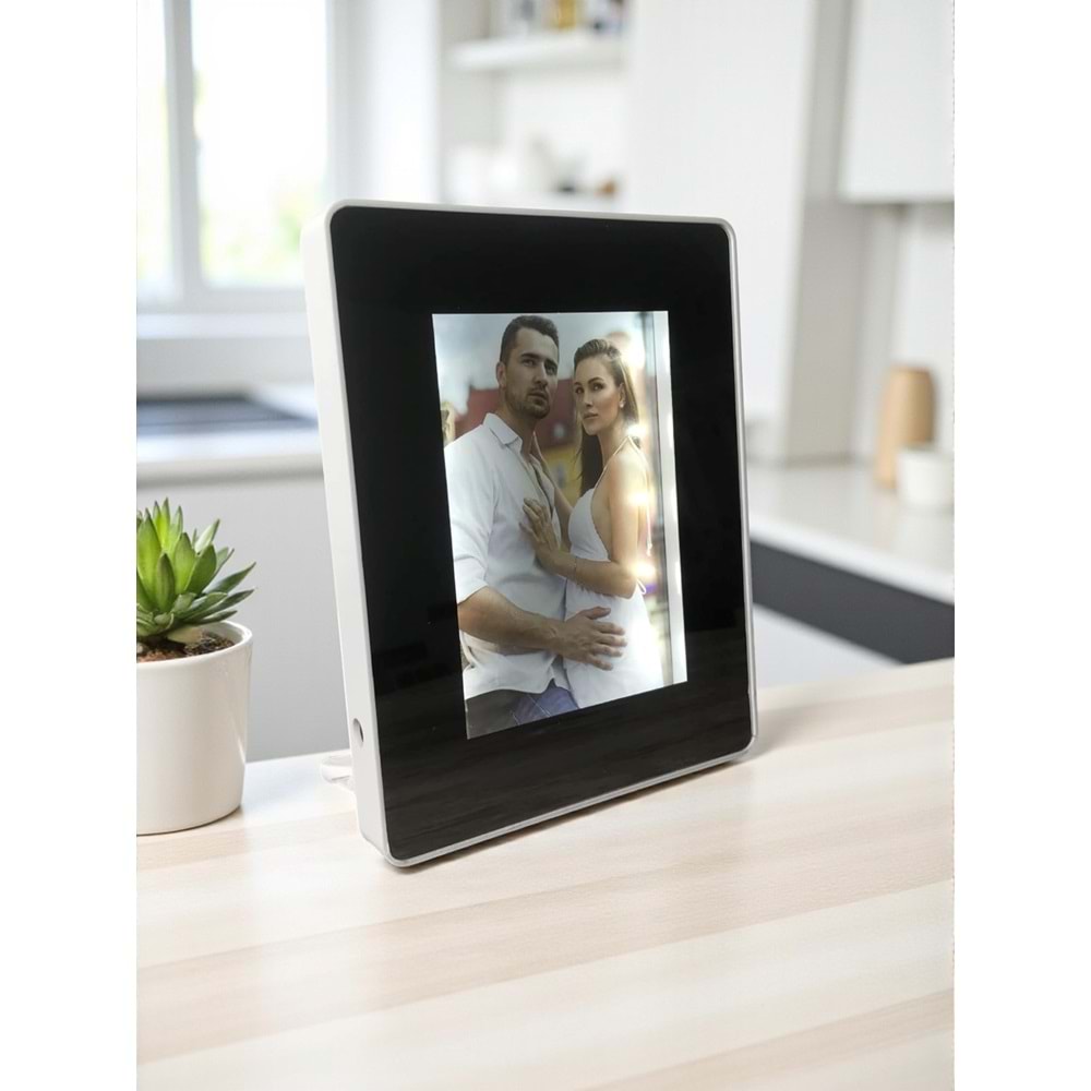 Dikdörtgen Süblimasyon Sihirli Ayna LED Işık 22x17 cm – Hediye & Dekor