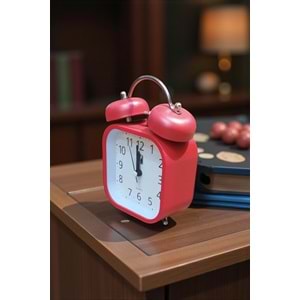 Kare Metal Masa Saati – Dekoratif ve Şık Tasarım 11x5,2x15 cm