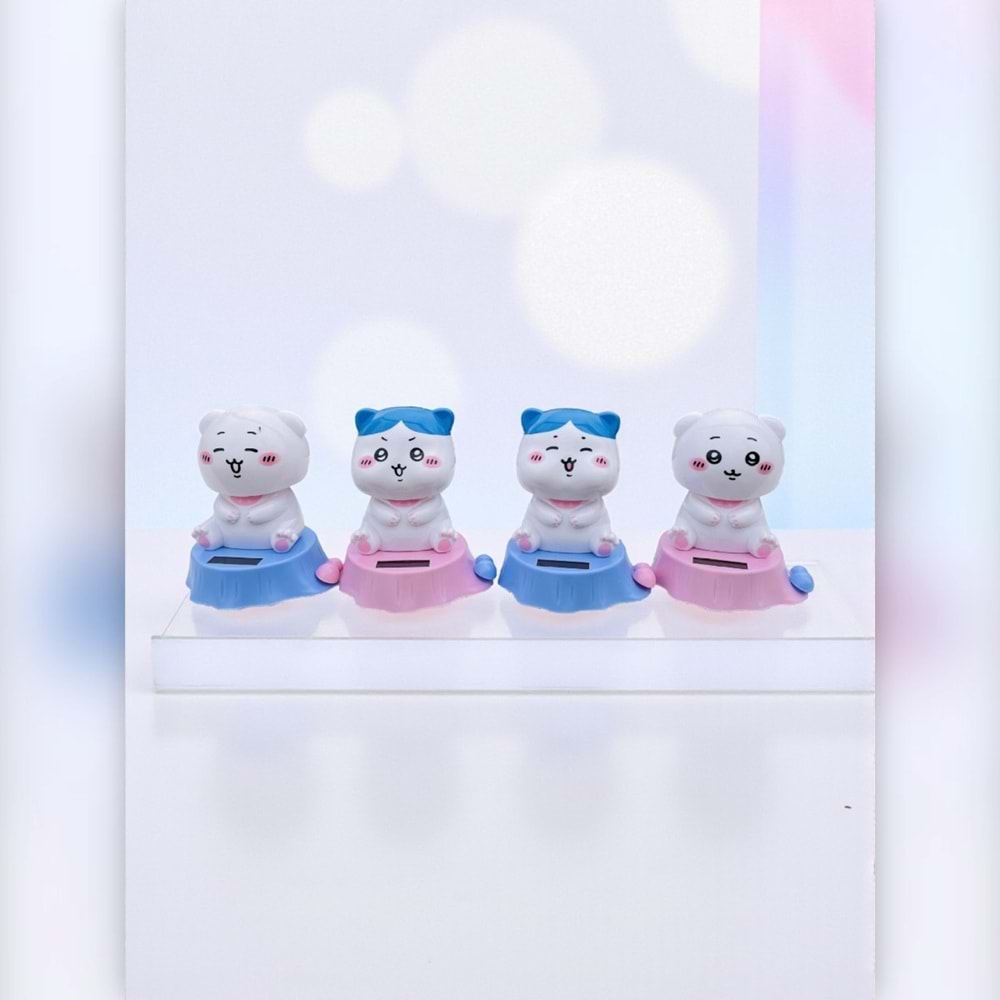 Sevimli Sallanan Kedi Figürü Solar Biblo – Araba ve Masa Dekoru (11 cm)