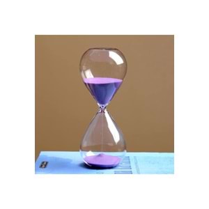 CAM KUM SAATİ 30 dk.20 CM - Mor