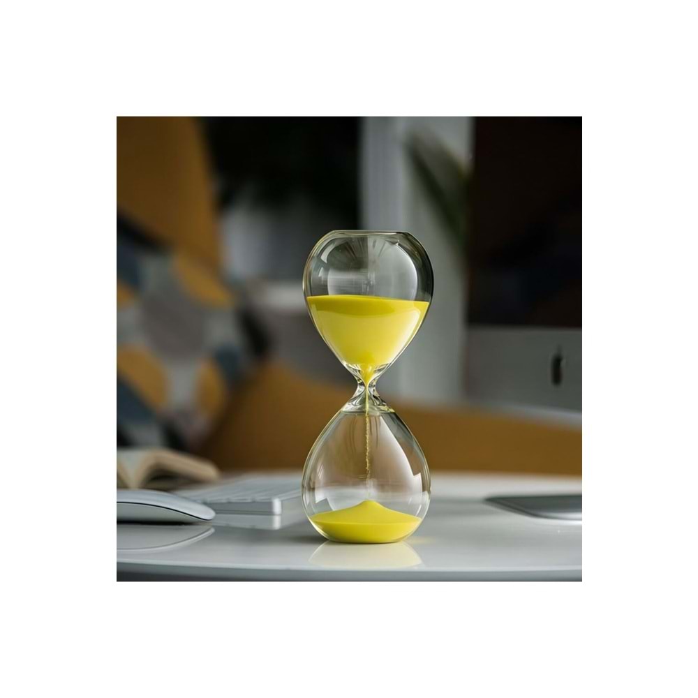 CAM KUM SAATİ 30 dk.20 CM - Sarı