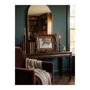 Premium Nostaljik Reçine Çerçeve 24.5x18.5 cm – Yatay ve Dikey Kullanıma Uygun Oymalı Çerçeve
